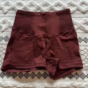 NWOT Aerie Real Me High Rise Shortie Maroon Size M